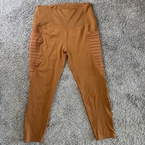 Leg End Active Women's Leggings With Pockets Orange Size L